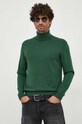 United Colors of Benetton sweter z domieszką wełny zielony 101AU200R.2E5