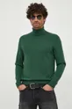 zöld United Colors of Benetton gyapjúkeverék pulóver