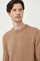 brązowy United Colors of Benetton sweter z domieszką wełny