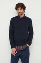 United Colors of Benetton sweter z domieszką wełny granatowy 1035U104S.66U