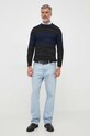 Pulover s dodatkom vune Sisley 17CAT102Z.902 siva AW23