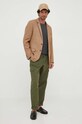 Sisley sweter z domieszką wełny 1041T102A.572 szary AW23