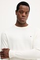 Πουλόβερ με μείγμα κασμίρ Tommy Hilfiger μπεζ MW0MW28046