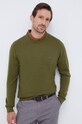 Îmbrăcăminte Tommy Hilfiger pulover din amestec de casmir MW0MW28046 verde