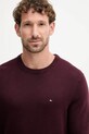 Tommy Hilfiger pulover din amestec de casmir burgundia MW0MW28046