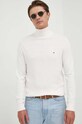 Tommy Hilfiger sweter z domieszką kaszmiru biały MW0MW28048