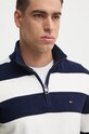 Свитер с примесью кашемира Tommy Hilfiger тёмно-синий MW0MW28049