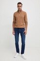Svetr s příměsí kašmíru Tommy Hilfiger MW0MW28049 hnědá NC24