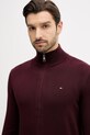 Tommy Hilfiger kardigan z domieszką kaszmiru bordowy MW0MW28050