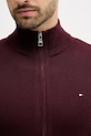Tommy Hilfiger kardigan z domieszką kaszmiru MW0MW28050 bordowy