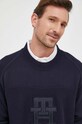 Bavlnený sveter Tommy Hilfiger tmavomodrá MW0MW33085