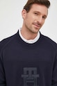 Tommy Hilfiger sweter bawełniany granatowy MW0MW33085