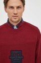 Îmbrăcăminte Tommy Hilfiger pulover de bumbac MW0MW33085 burgundia
