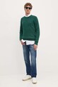 Bavlněný svetr Tommy Hilfiger MW0MW33132 zelená NC24