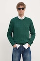Tommy Hilfiger sweter bawełniany zielony MW0MW33132
