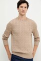 Tommy Hilfiger pulover de bumbac bej MW0MW33132
