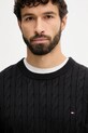 Tommy Hilfiger sweter bawełniany czarny MW0MW33132
