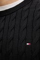 Tommy Hilfiger sweter bawełniany MW0MW33132 czarny
