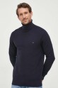 Памучен пуловер Tommy Hilfiger тъмносин MW0MW33453
