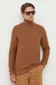 smeđa Pamučni pulover Tommy Hilfiger