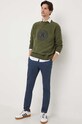 Μάλλινο πουλόβερ Tommy Hilfiger MW0MW33127 πράσινο AW23