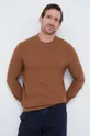 rjava Bombažen pulover Tommy Hilfiger