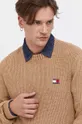 beige Tommy Jeans maglione in cotone