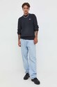 Bavlněný svetr Tommy Jeans DM0DM17776 černá AW23