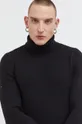 fekete Superdry gyapjúkeverék pulóver