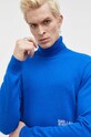 Πουλόβερ με προσθήκη μαλλιού Karl Lagerfeld Jeans μπλε 236D2000