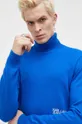 modrá Sveter s prímesou vlny Karl Lagerfeld Jeans