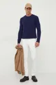 Kašmírový sveter Polo Ralph Lauren tmavomodrá