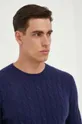 sötétkék Polo Ralph Lauren kasmír pulóver