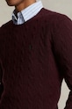 Polo Ralph Lauren sweter wełniany bordowy 710876762