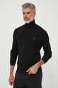 Μάλλινο πουλόβερ Polo Ralph Lauren μαύρο 710876836