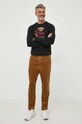 Polo Ralph Lauren sweter z domieszką wełny 710920411 czarny AW23