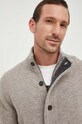 Barbour gyapjú kardigán szürke MKN0731