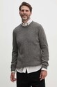 Шерстяной свитер Barbour серый MKN0844