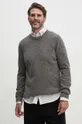 Шерстяной свитер Barbour серый MKN0844