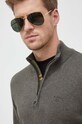 Barbour sweter bawełniany zielony MKN1074