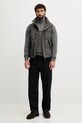 Barbour sweter wełniany MKN1187 szary AA00