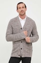 Vuneni kardigan Barbour Sid siva MKN1484