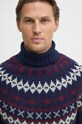 Вовняний светр Barbour темно-синій MKN1492