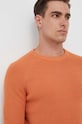 Памучен пуловер Calvin Klein Jeans оранжев J30J323989