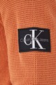 Памучен пуловер Calvin Klein Jeans J30J323989 оранжев