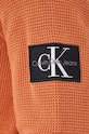 Памучен пуловер Calvin Klein Jeans J30J323989 оранжев