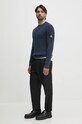 Bavlněný svetr Calvin Klein Jeans J30J323989 námořnická modř AW24
