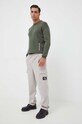 Calvin Klein Jeans sweter bawełniany J30J323977 zielony AW23