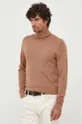 коричневый Шерстяной свитер Calvin Klein