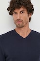 Vlnený sveter Calvin Klein tmavomodrá K10K110423